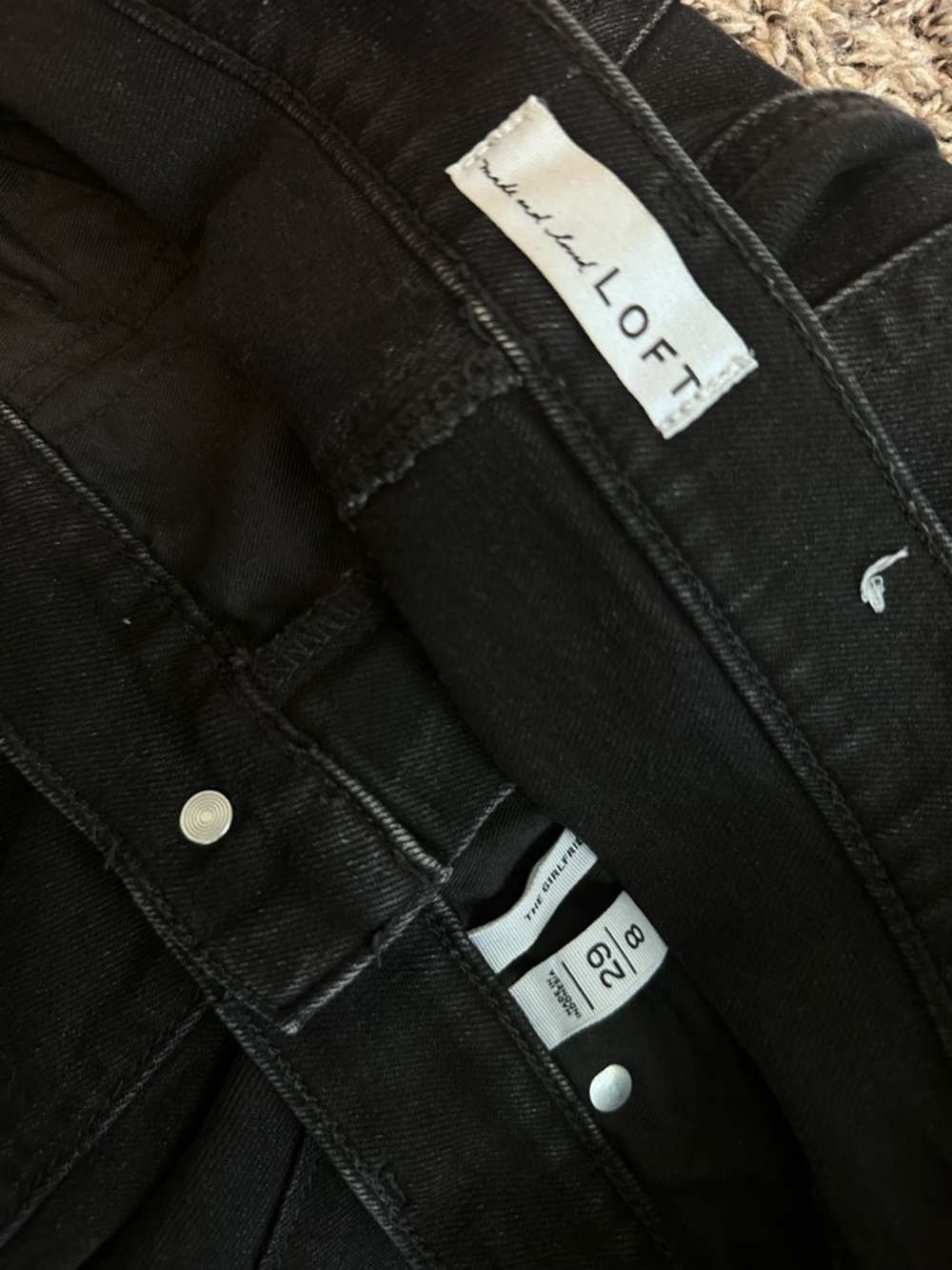LOFT Women's girlfriend Jeans in Black Wash - Picture 3 of 3